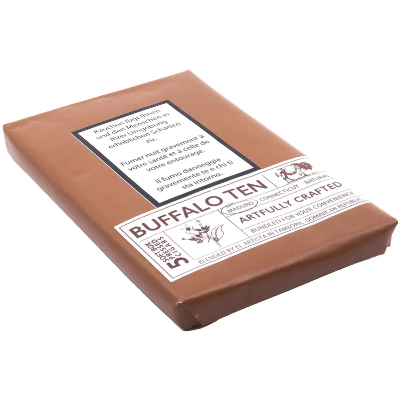 Artista Buffalo Ten Toro Boxpressed Maduro Paper Bundle