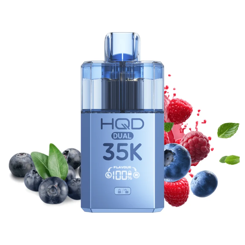 HQD DUAL 35K Starter Kit - Blueberry & Blueberry Sour Raspberry (Blue)