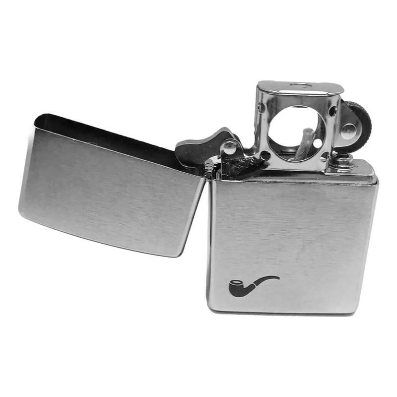 Original Zippo Pibe Lighter - Børstet Chrom