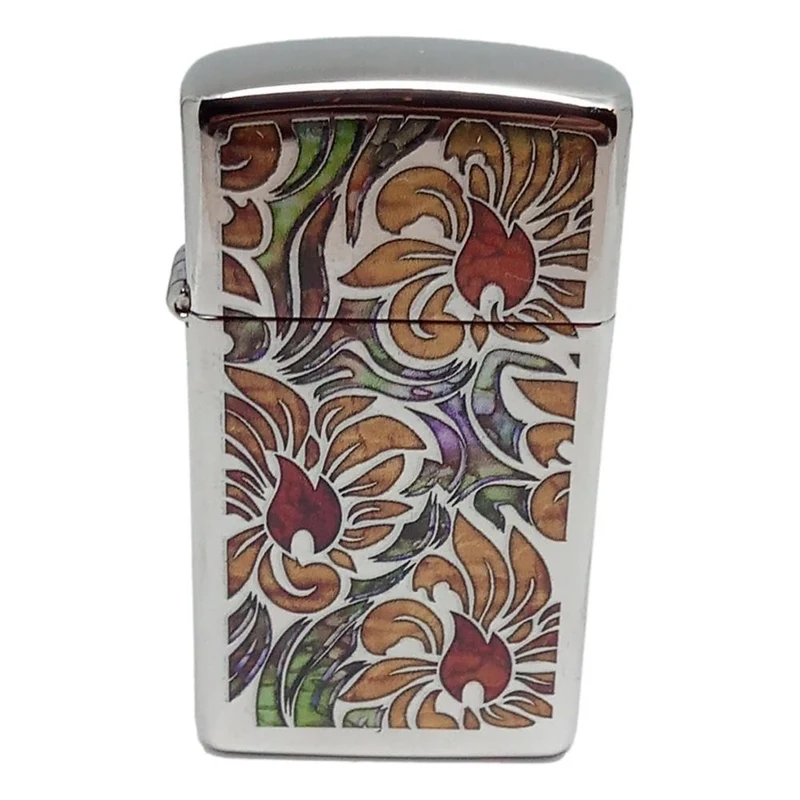 Original Slim Zippo Lighter - Fusion Floral