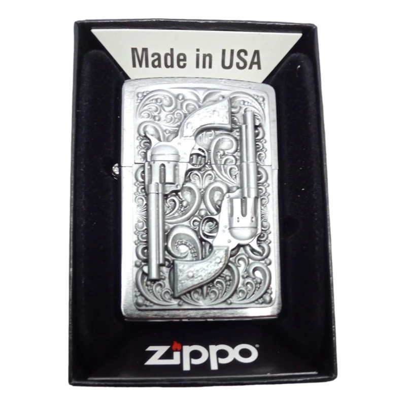 Original Zippo Lighter - Western Revolvers