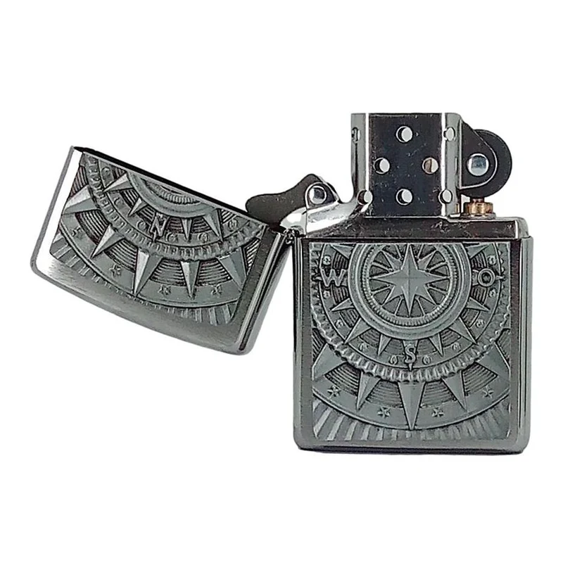 Compass Nautic Emblem Zippo Lighter