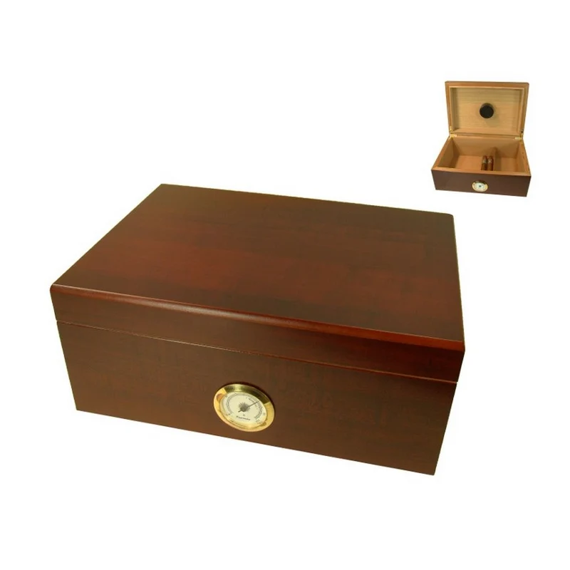 Angelo 40-50 Cigar Humidor i Brunt Træ Look