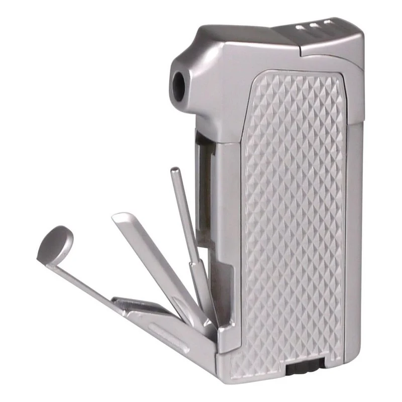 Pibe Piezo Lighter PASSATORE "Ruben" Sølvsatin med Værktøj