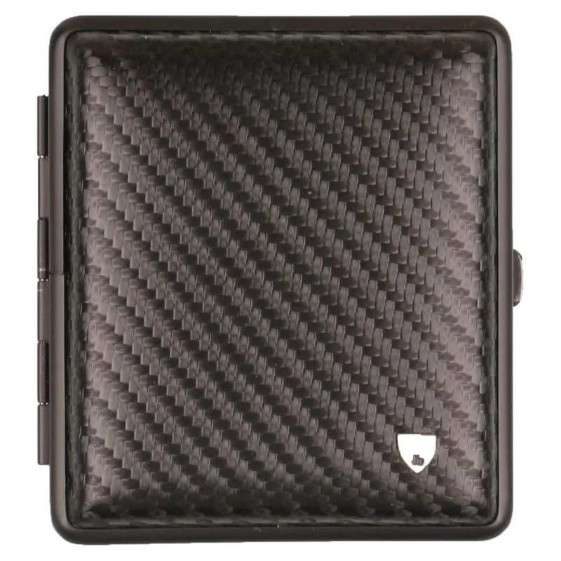 Vom Hofe Cigaret Etui - 18 King Size - Carbon Look Sort
