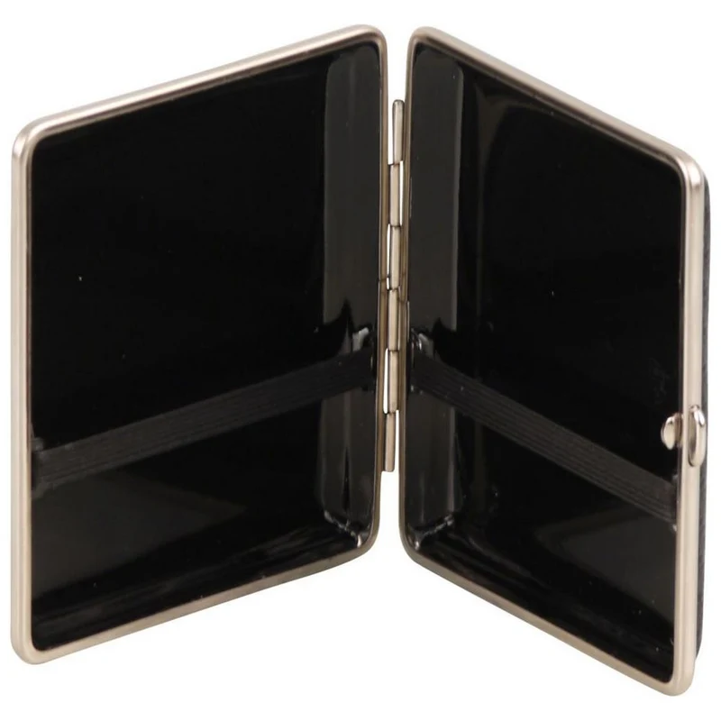 Vom Hofe Cigaret Etui - 18 King Size - Carbon Look Mat Chrom