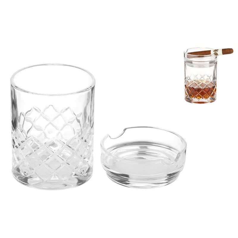Angelo Cigar Askebæger + Whiskey Glas Combo