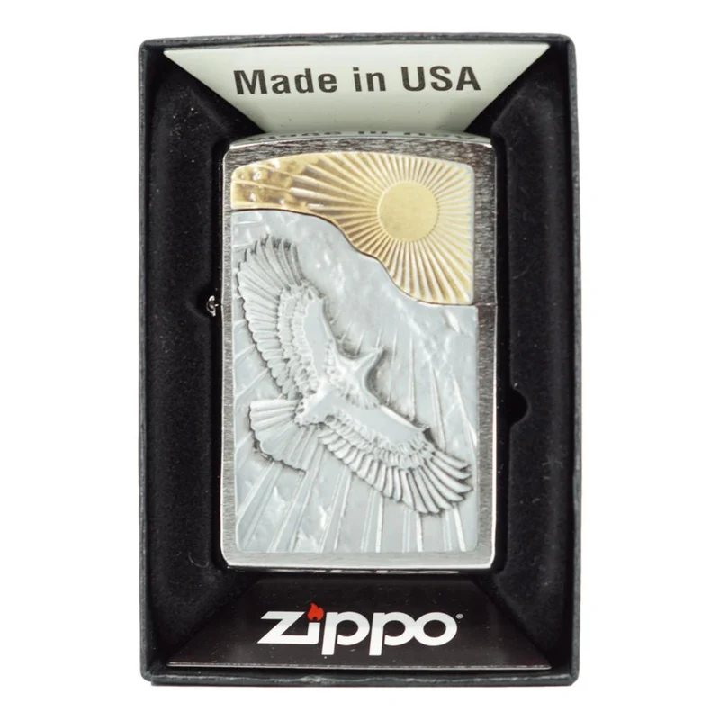 Original Zippo Lighter - Eagle Sun Fly