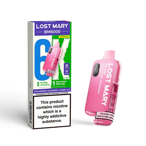 Lost Mary BM6000 - Strawberry Raspberry Cherry Ice
