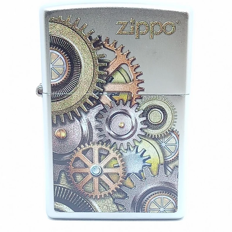 Zippo Lighter Metallic Gears Design