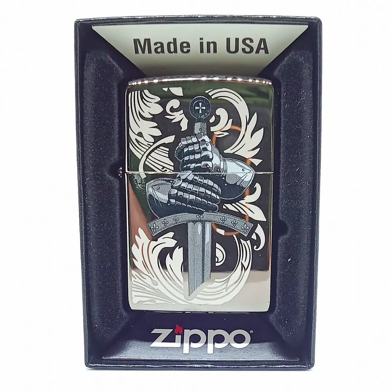Original Zippo Lighter - Knights Gloves Design