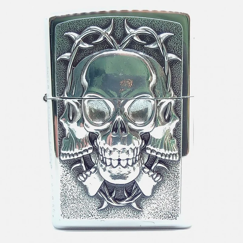 Zippo Lighter Three Skulls
