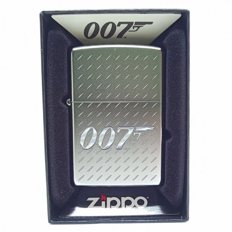 Zippo Lighter James Bond 007 - Sølv Satin