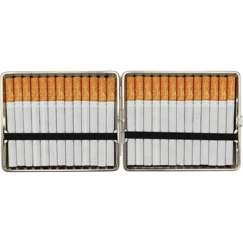 vom Hofe Cigaret Etui - 26 King Size - Mat Chrom