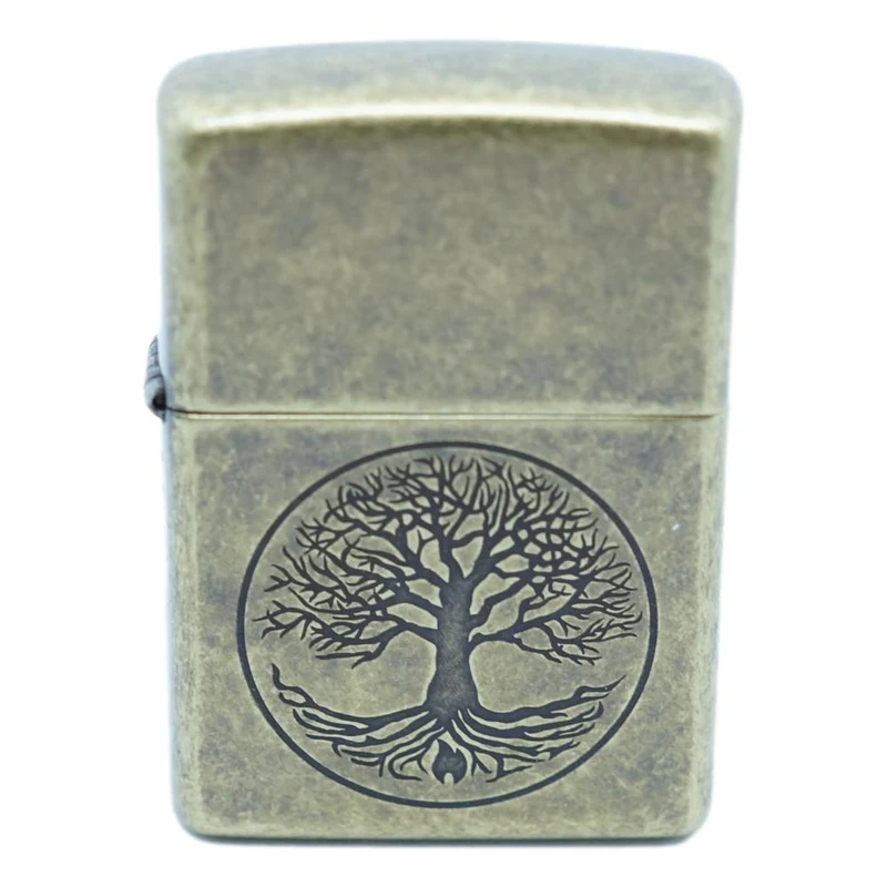 Zippo Lighter Tree of Life - Antique Brass