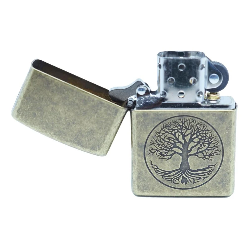 Zippo Lighter Tree of Life - Antique Brass