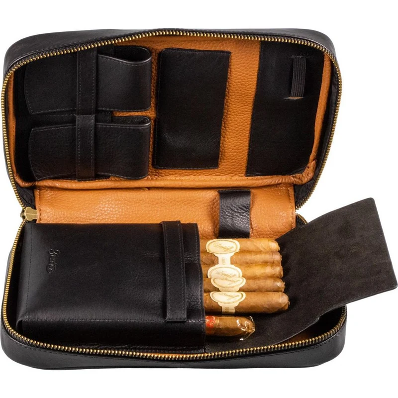 Passatore Cigar Humidor i Læder til Rejsebrug