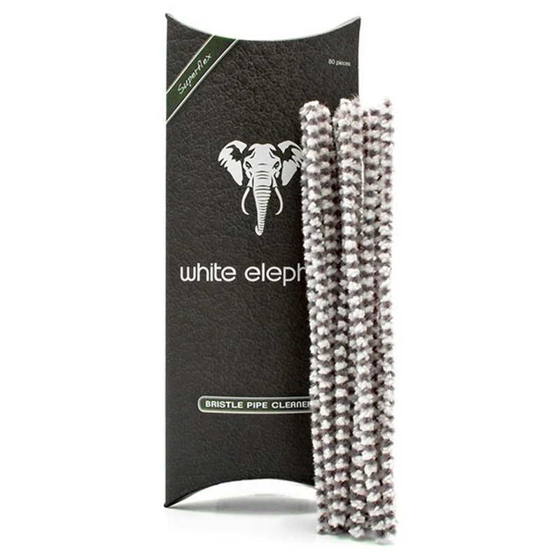 80 stk Whte Elephant 17 cm Piberensere - Stive Børster