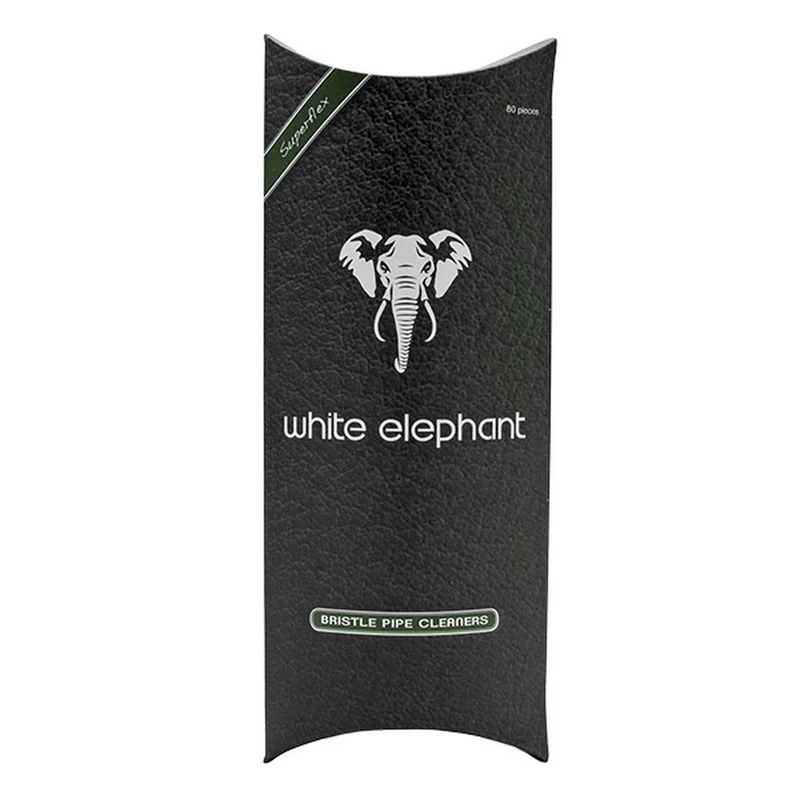 80 stk Whte Elephant 17 cm Piberensere - Stive Børster