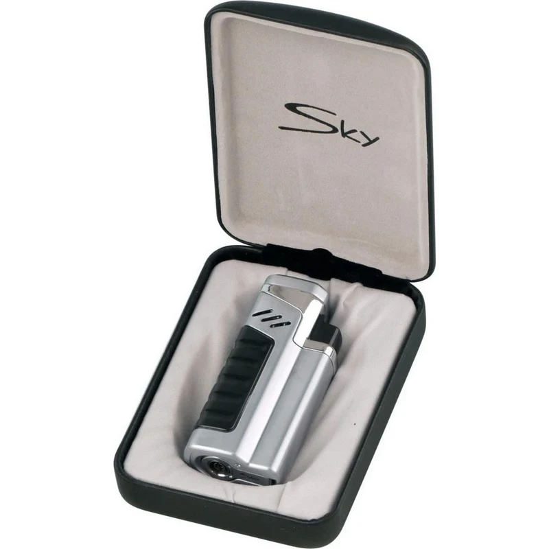 SKY 4-flame Jet Cigar Lighter med Puncher