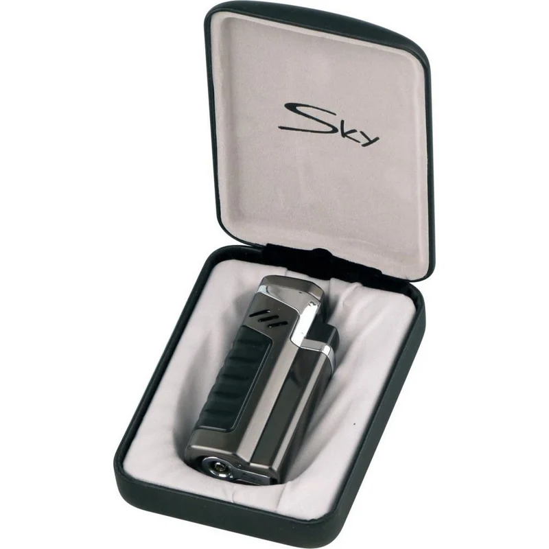 SKY 4-flame Jet Cigar Lighter med Puncher