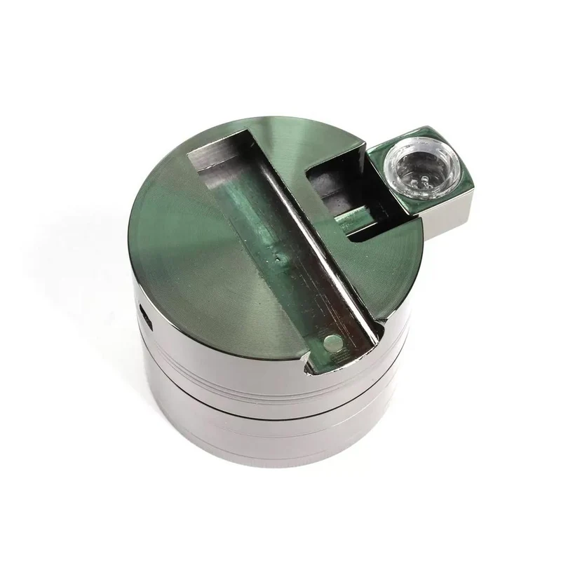 Grinder mit Pfeife 75mm Gun Metal – 4-teilig & massiv