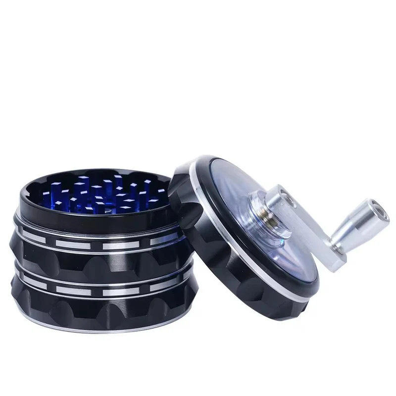 Lightning Alu Grinder 63mm mit Kurbelmechanik