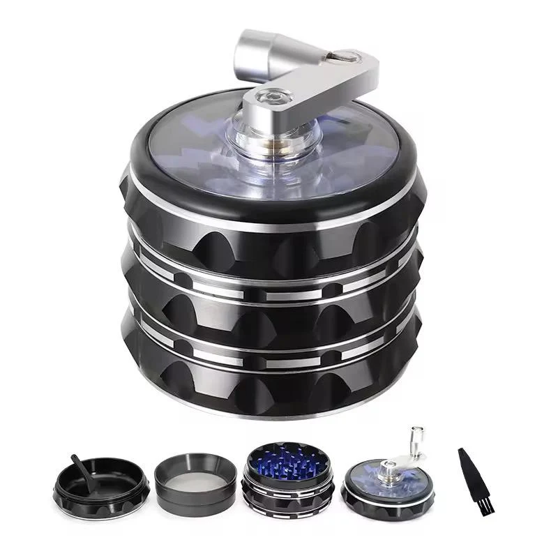 Lightning Alu Grinder 63mm mit Kurbelmechanik
