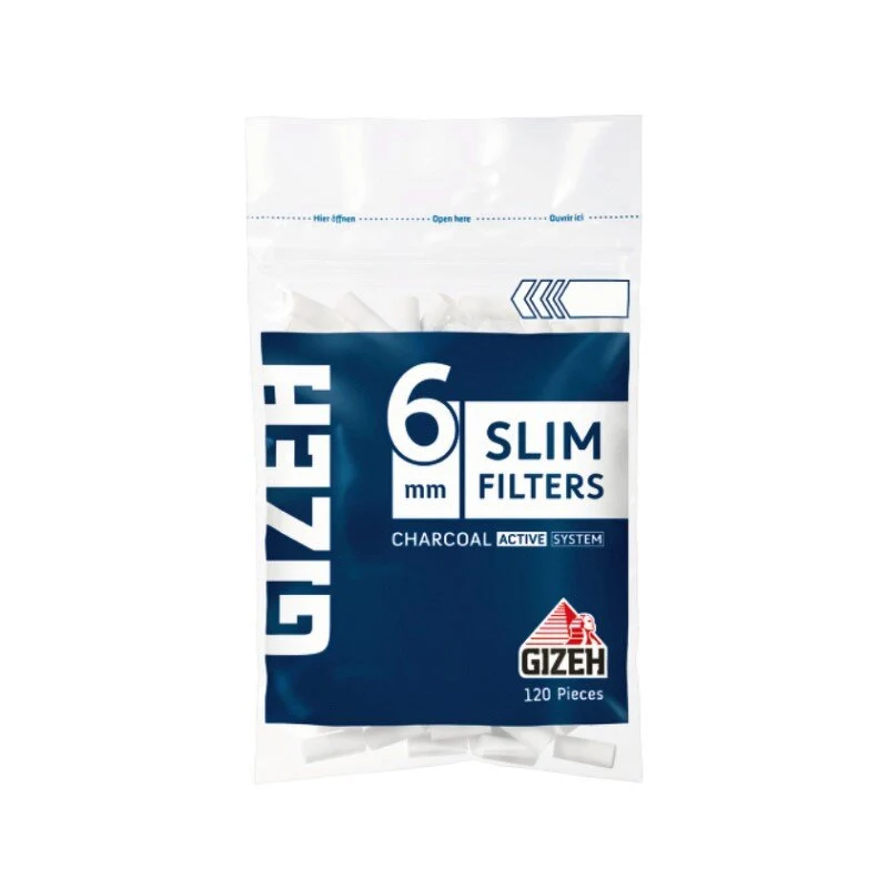 GIZEH Slim Filter Aktivkohle – 120 Stk
