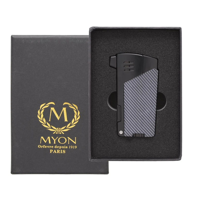 Myon Carbon Pibe Lighter med Værktøj
