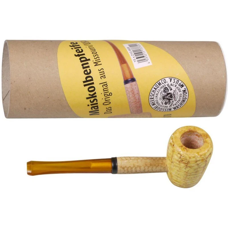 The Original Majspibe from Missouri i Gavedåse