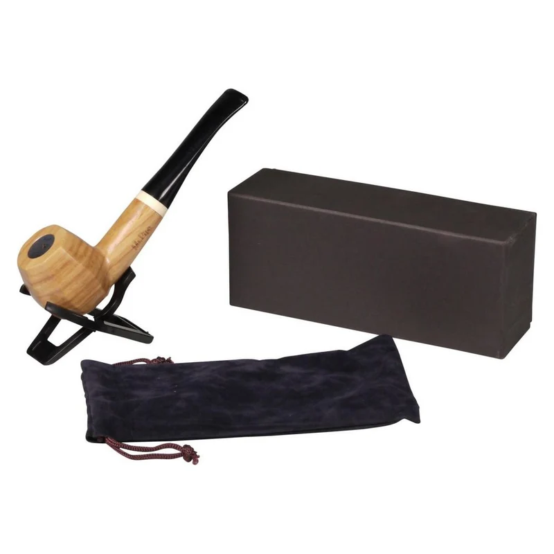 Mr. Pipe Pibe Natur Redwood Kantet inkl. Stand