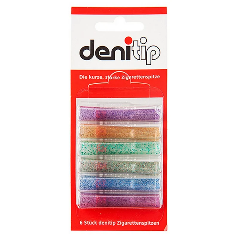 6 stk Denitip Cigaret Holder med Filter - Kulørte