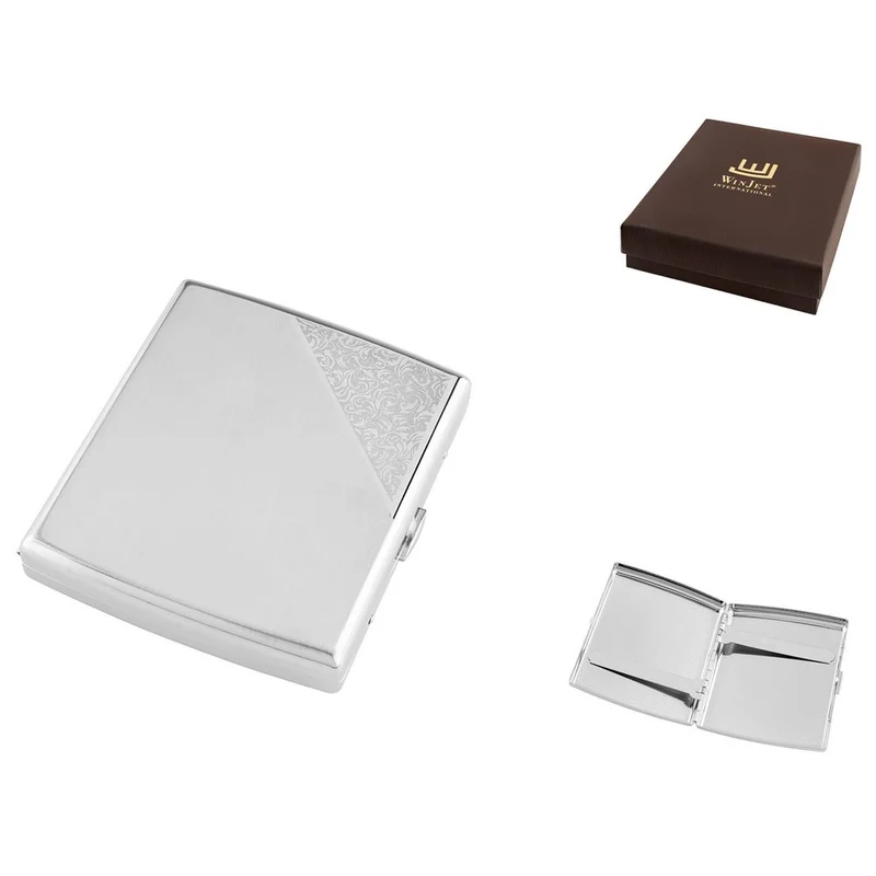 Winjet Cigaret Etui - 18 King Size Cigaretter - Venetian Chrome