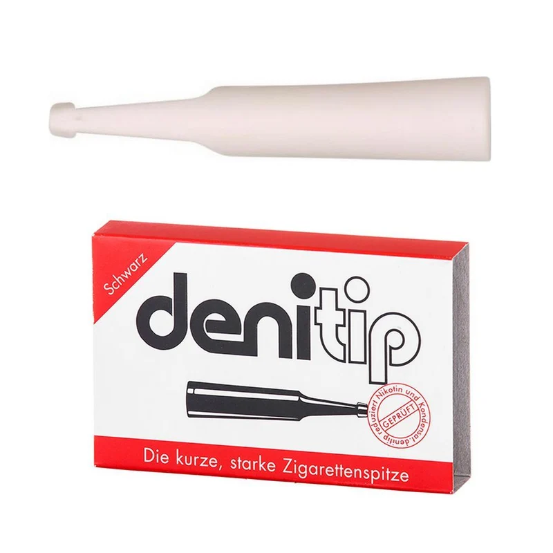 6 stk Denitip Cigaret Holder med Filter - Hvid