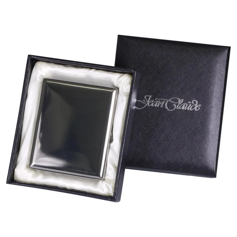 Moderne Cigaret Etui i Ibenholt Sort Højglans Metal
