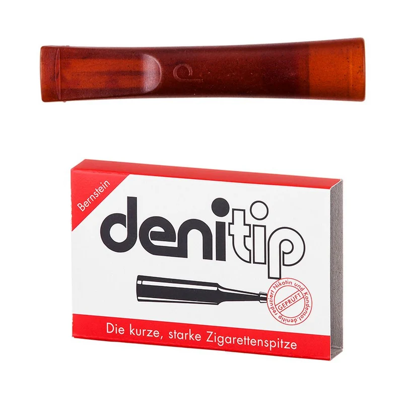 6 stk Denitip Cigaret Holder med Filter - Ravfarvet