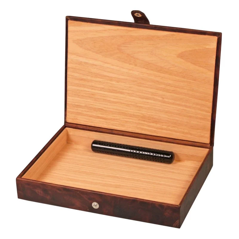 Passatore Humidor til 8-10 Cigarer i Brunt Antik Læder