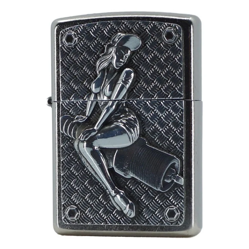 Girl on Spark Plug Zippo Lighter