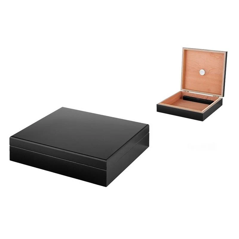 Angelo 10 Cigar Humidor i Sortlakeret Træ