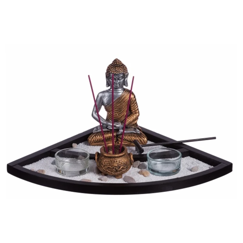 Räucherstäbchenhalter Zen Garten mit Teelichter