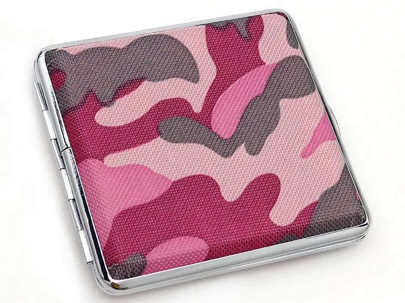 Camo Cigaret Etui - 20 King Size - Pink