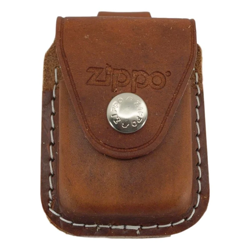 Zippo Tilbehør - Brun Bæltetaske med læderstrop