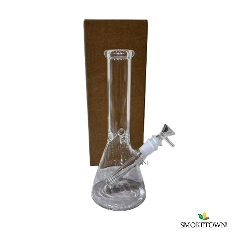 Glasbong 25 cm mit Glas-Chillum