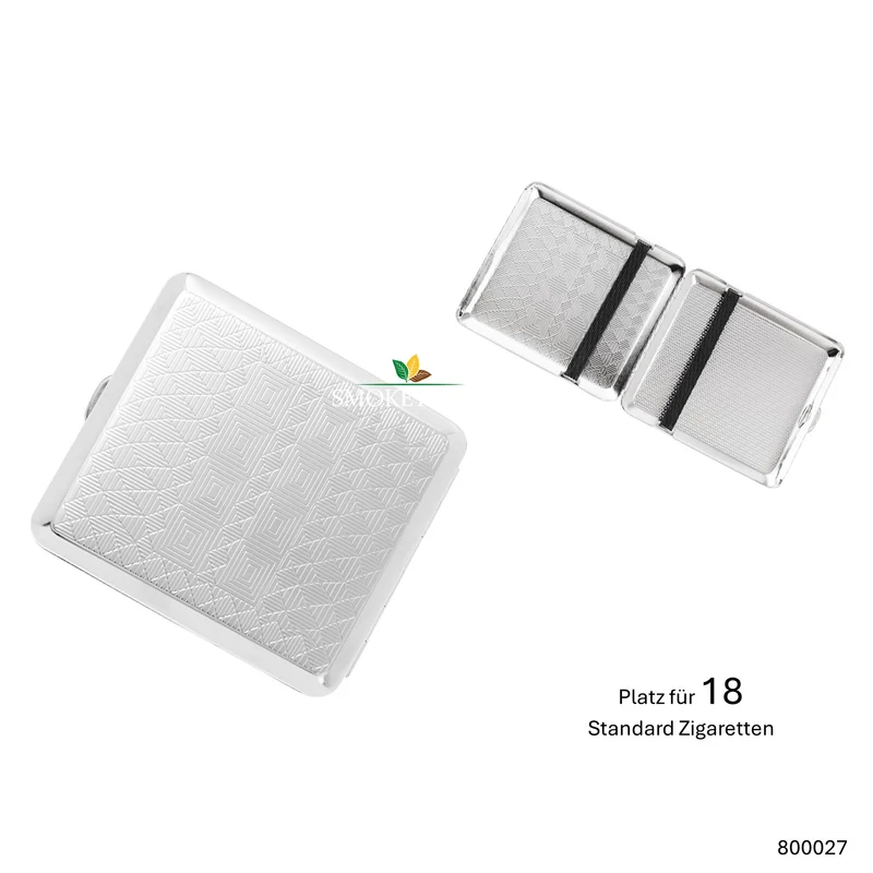 Angelo Zigaretten Etui Metall Chrom Satin