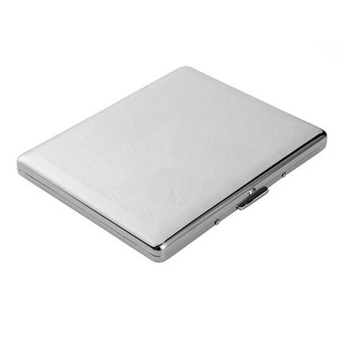 Angelo Cigaret Etui - 10 100 S - Blomster Chrom