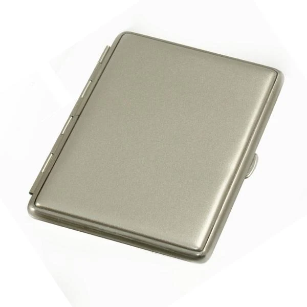 vom Hofe Cigaret Etui - 18 Slims - Mat Satin Sølv