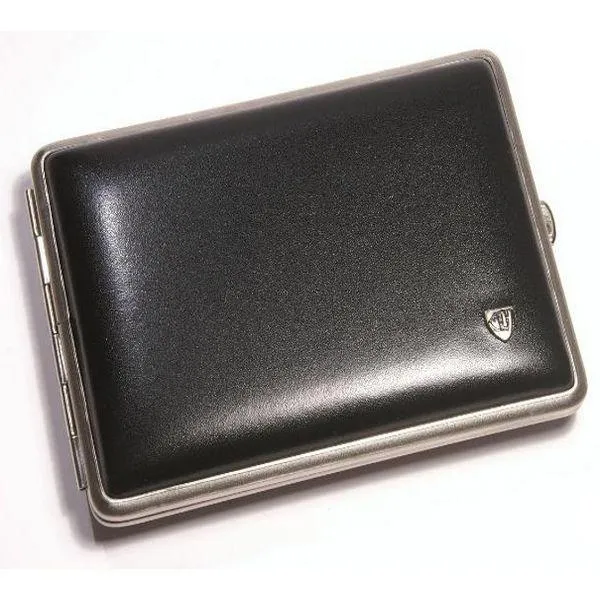 Vom Hofe Cigaret Etui - 18 100S cigaretter - Sort Læder
