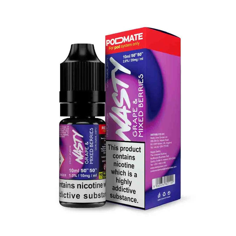 Nasty Podmate 10ml Nic Salt - Grape & Mixed Berries