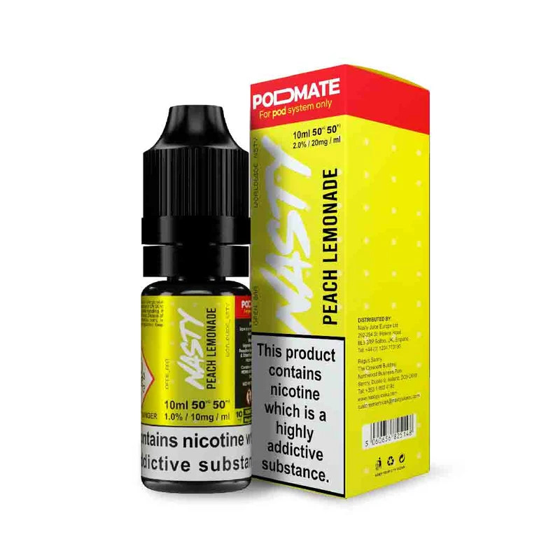 Nasty Podmate 10ml Nic Salt - Peach Lemonade